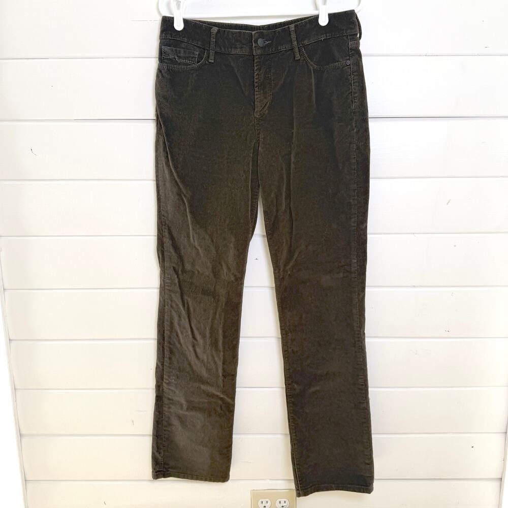 NYDJ Corduroy Pants Womens 10 Brown Straight Leg Western